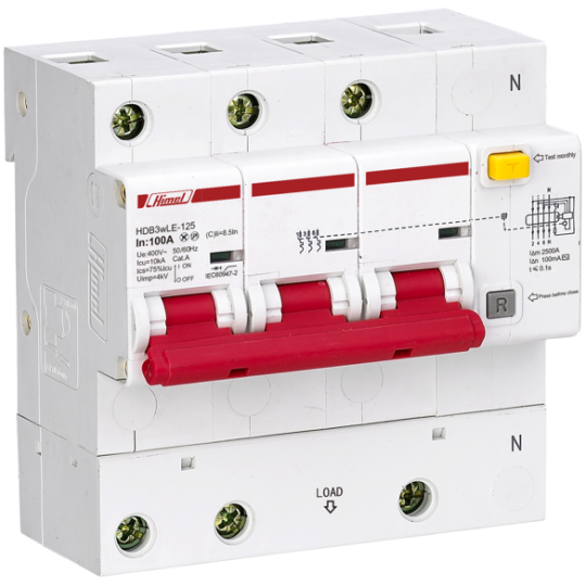 RCBO 3P 30mA 10kA (80 ~ 125A) RCBO 3P 30mA 10kA (80 ~ 125A)