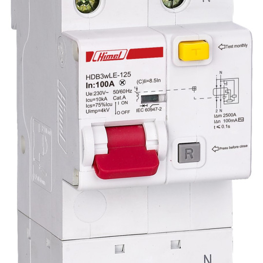 RCBO 1P+N 30mA 10kA (80 ~ 125A) RCBO 1P+N 30mA 10kA (80 ~ 125A)